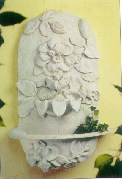 Clematis Wall Fountain Garden Exterior Decorative Water Statuary Art